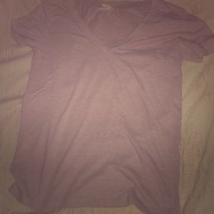 Lavender v neck tee